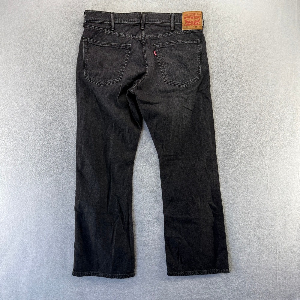 Levis Jeans Mens 36x30 Black 517 Bootcut Workwear Denim Cotton Western Cowboy